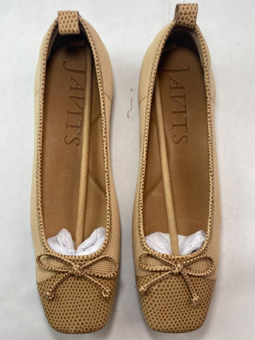 Eric Javits Parris Flats Peanut Perforated Leather Slip-On Shoes Sz 9.5 $245 NWT - Picture 5 of 11